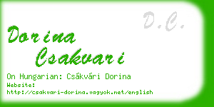dorina csakvari business card